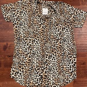 Ellison Leopard Print Shirt Dress